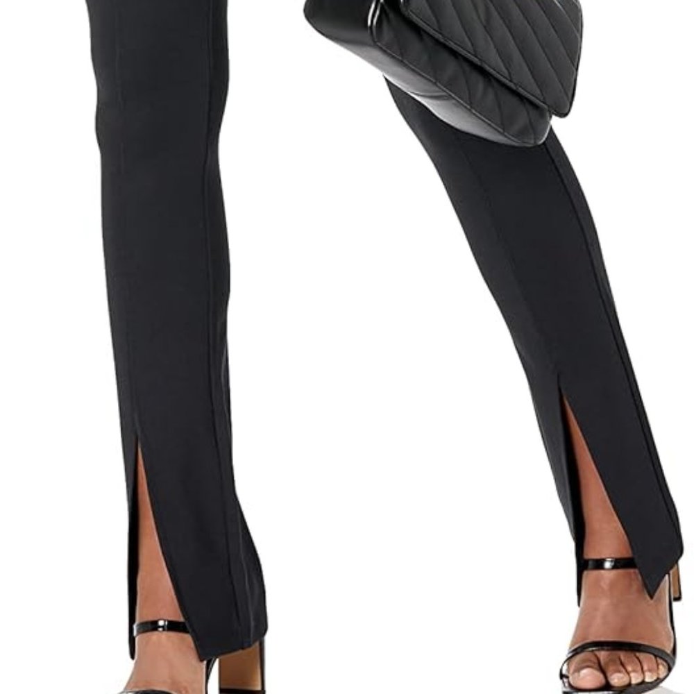 The Drop Women's Uma High-Rise Fitted Slit Front Pull-On Pant